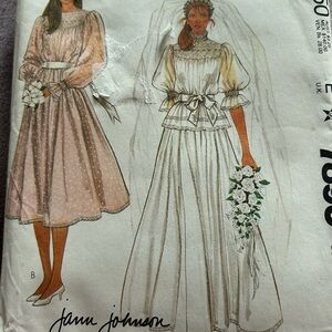 4/$50 vintage McCall 7893 Elegant Pink Women's wedding Dress size 10 🪡